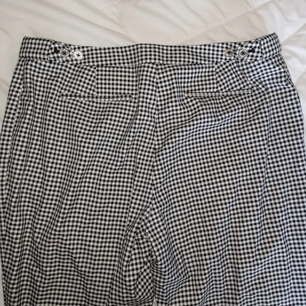 Calvin Klein Black and White Gingham Trousers - Picture 4 of 8